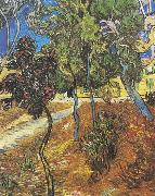 Vincent Van Gogh Trees in the garden of the Hospital Saint-Paul France oil painting artist